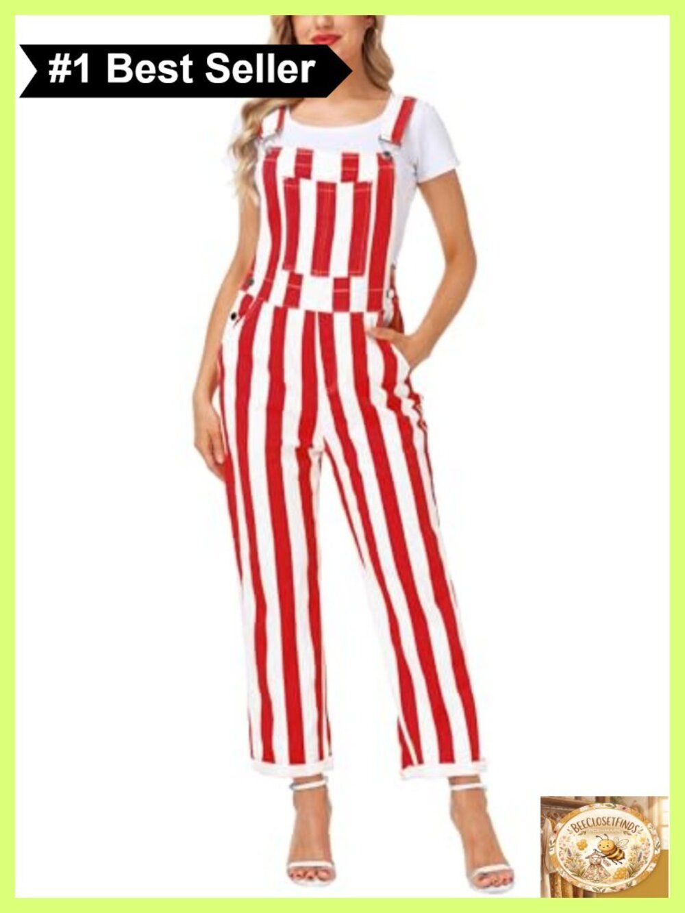 Striped Bib Overalls Cotton Denim Coveralls Stretch Jeans Jumpsuit